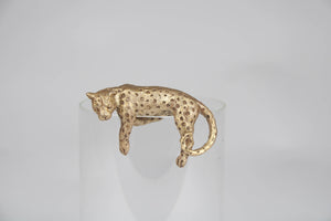 Gold Leopard Garden Pot Hanger