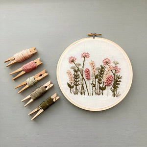 Hand Embroidery Kit - Meadow Blush & Olive