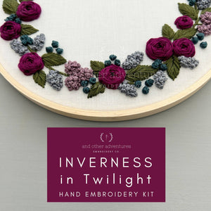 Hand Embroidery Kit - Inverness in Twilight