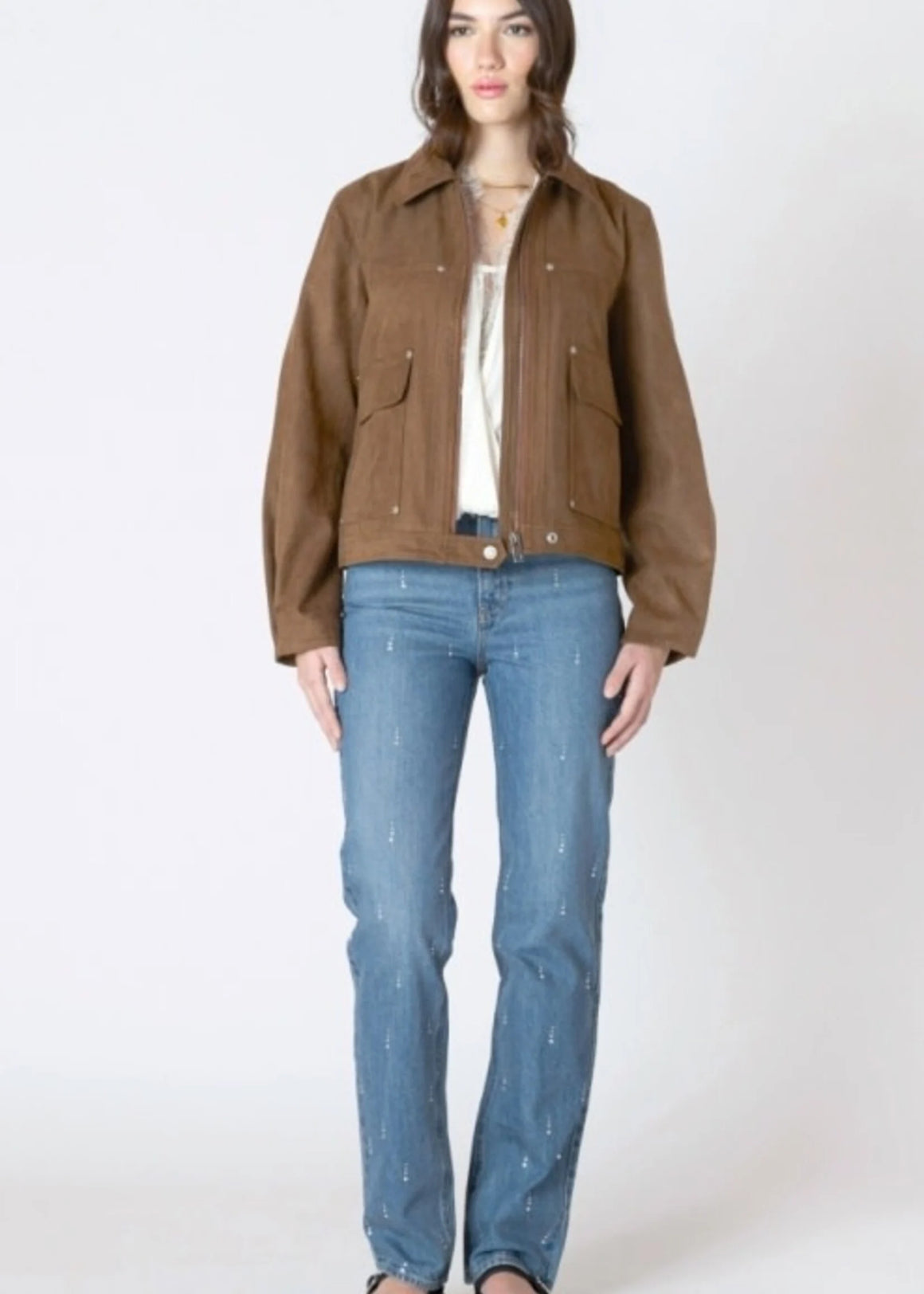 Renata Faux Suede Jacket