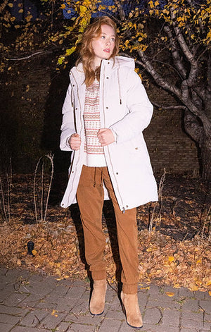 Laura Hooded Puffer Coat ( Birch)
