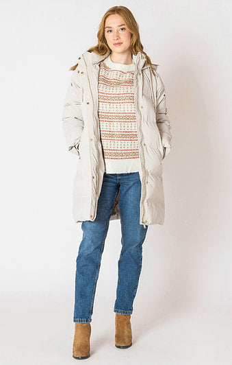 Laura Hooded Puffer Coat ( Birch)