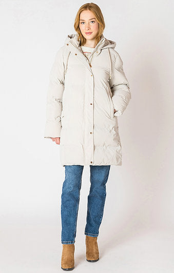 Laura Hooded Puffer Coat ( Birch)