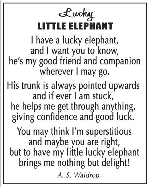 Lucky Little Elephant Charms in a Basket