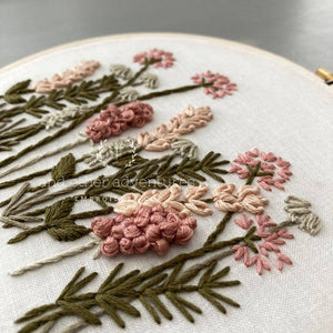 Hand Embroidery Kit - Meadow Blush & Olive