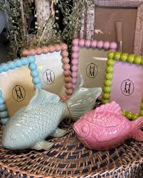 Stoneware Fish Jar (Pink)