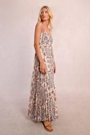 Freya Maxi Dress ( Cream Print )