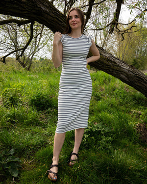 Louisa -Stripe Midi Dress