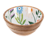 Wood Floral Mini Bowls