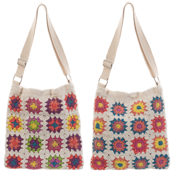 Crochet Granny Square Tote Bags