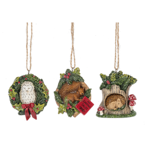 Woodland Critter Ornaments(Asst)