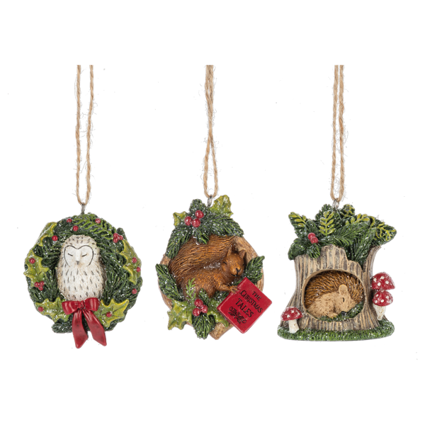 Woodland Critter Ornaments(Asst)