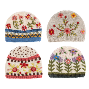 Embroidered Knit Hat