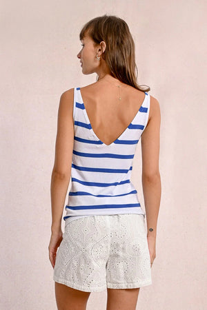 Striped V-Neck Tank Top