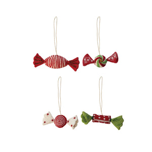 5"L Handmade Wool Felt Candy Orn.
