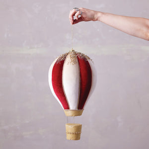 Small Foam & Fabric Hot Air Balloon Ornament